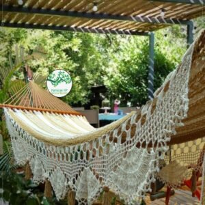 Hamaca caqui con blanco cod 0142